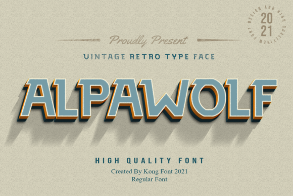 Alpawolf: A Vintage Display Font with Bold Character