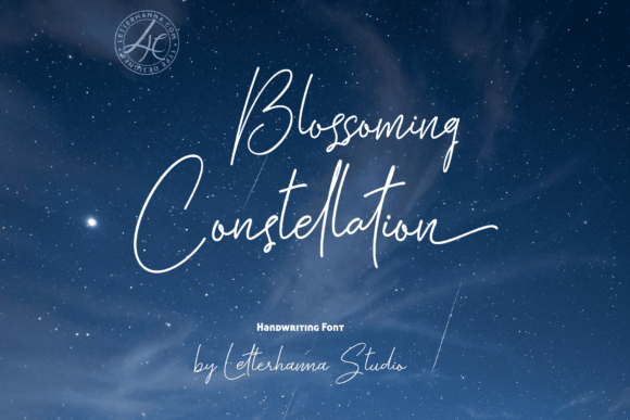 Blossoming Constellation: A Handwritten Font Where Stars and Petals Collide