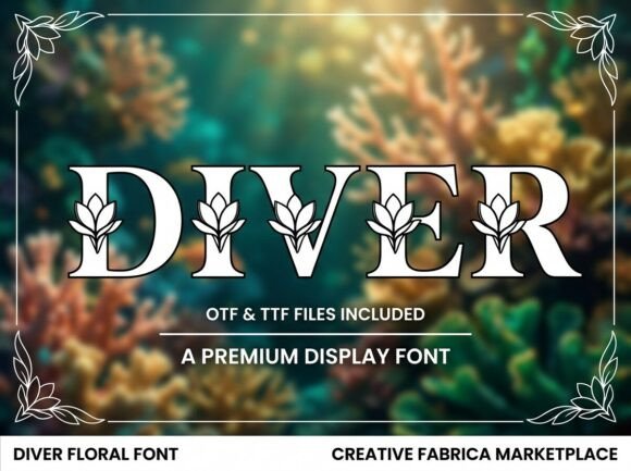 Diver: Where Classical Serif Structure Meets Lotus-Inspired Botanical Grace